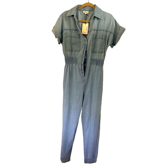 Elan Pants - THE DOWDY CHAMBRAY JUMPER BY ELAN NWT SZ S